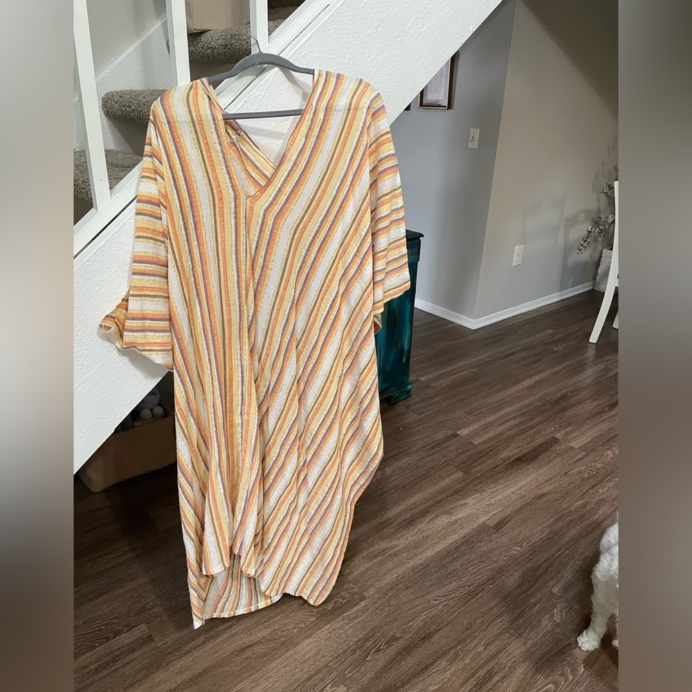 Jennafer Grace Limited Edition Handmades Striped V-Neck Kaftan
